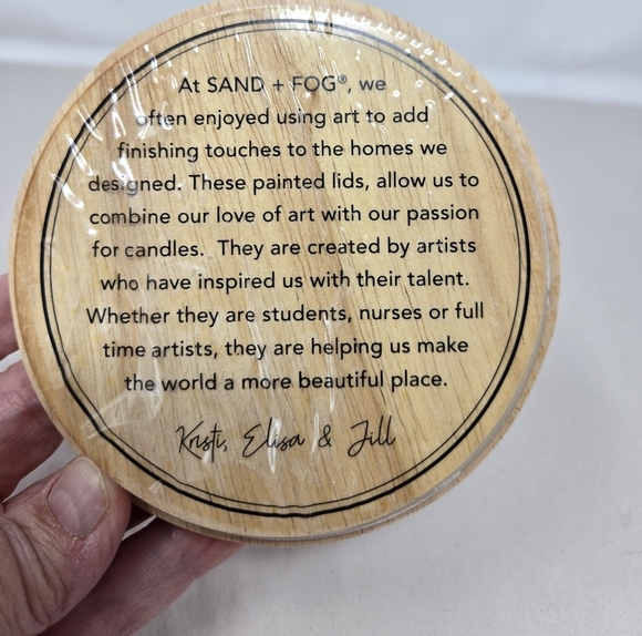 Sand & Fog Apple Spice Candle Double Wick Coconut Wax Blend Woid Lid Art Work - Picture 8 of 8